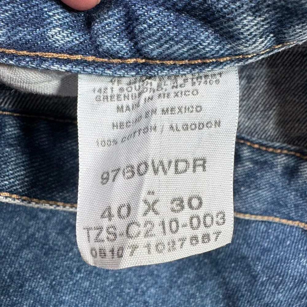 Wrangler Jeans Mens 40x30 Blue Good Five Star Premium Denim Straight Leg 9760WDR